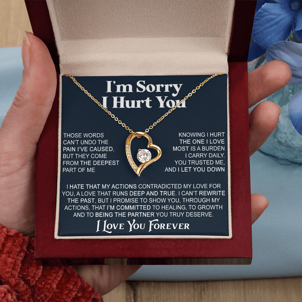 Apology Gift For Her - Forever Love Necklace - I'm Sorry I Hurt You