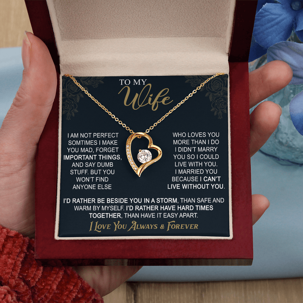 To My Wife Forever Love Necklace From Husband, Wife Gift Necklace For Women Necklace For Wife