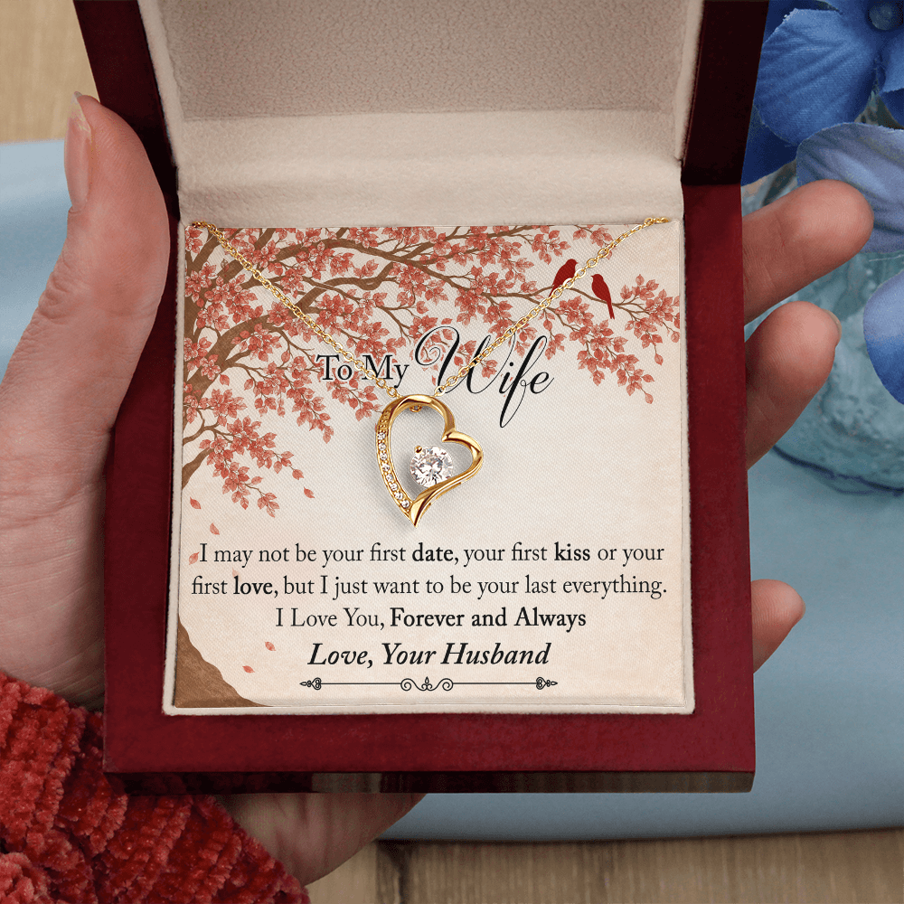 To My Wife Forever Love Necklace from Husband, Meaningful Gift for Soulmate, Partner. The Unique Present for Birthday, Wedding Anniversary, X-mas or any Special Occasion.
