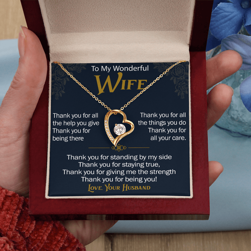 To My Wife Forever Love Necklace Meaningful Gift from Husband - Romantic Jewelry for Bride