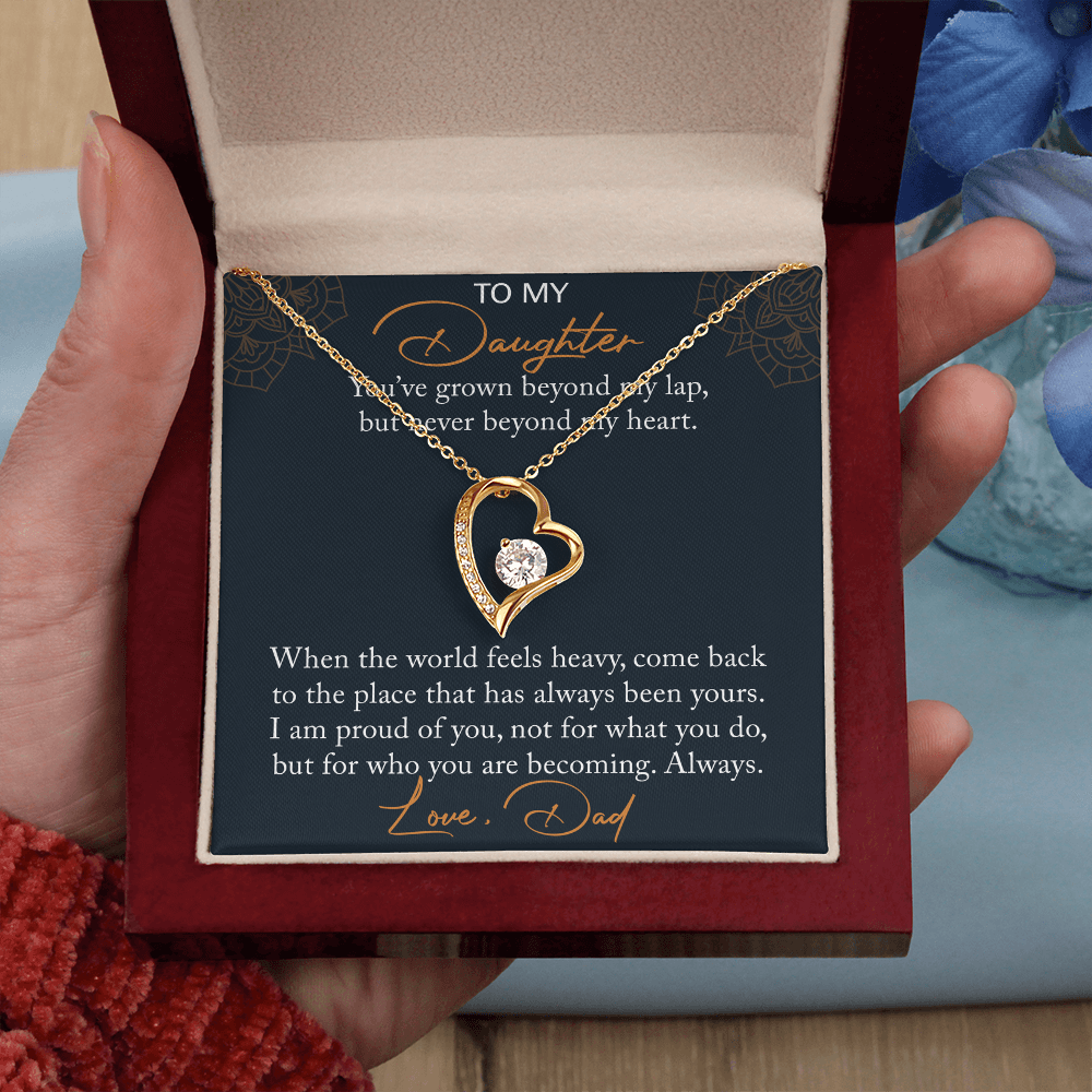 Dad To Daughter Necklace Heartfelt Birthday Gift For Adult Daughter Graduation Jewelry Wedding Keepsake Present