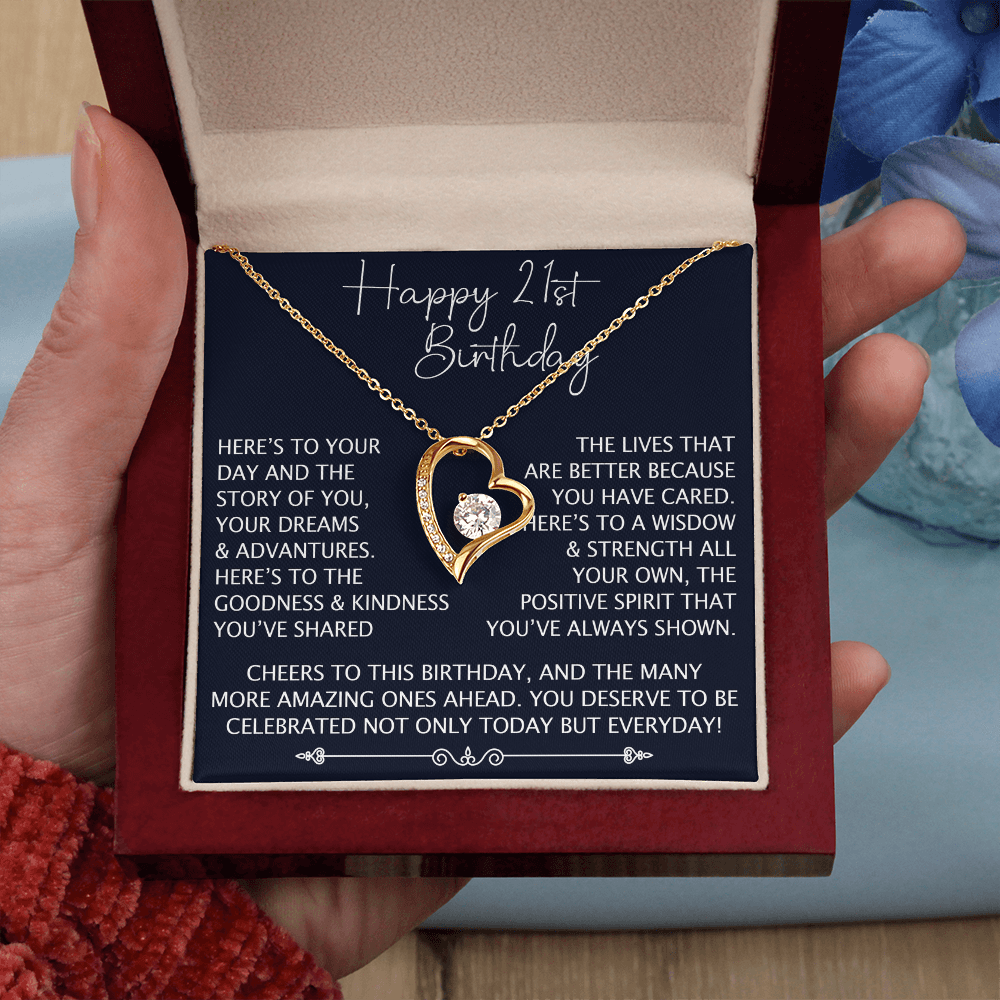 Happy Birthday to Your Daughter, Unique Forever Love Necklace Family Member Gift for Birthday Wedding Graduation Christmas