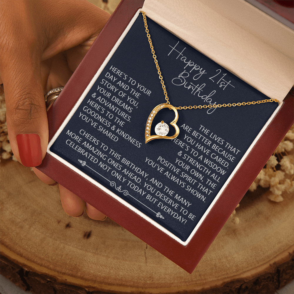 Happy Birthday to Your Daughter, Unique Forever Love Necklace Family Member Gift for Birthday Wedding Graduation Christmas