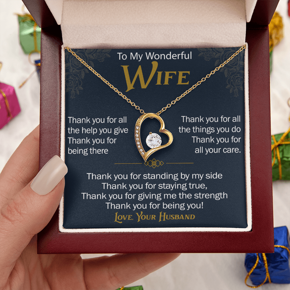 To My Wife Forever Love Necklace Meaningful Gift from Husband - Romantic Jewelry for Bride