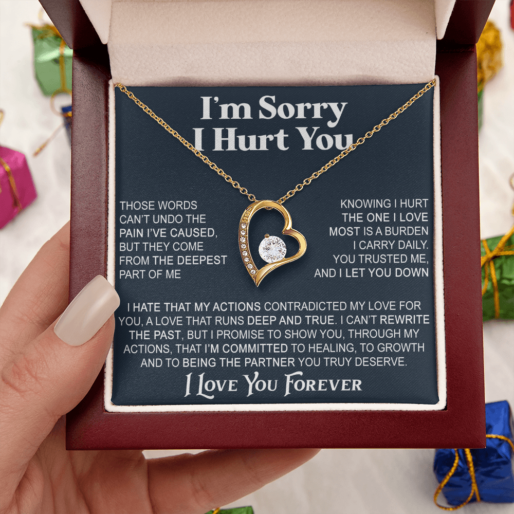 Apology Gift For Her - Forever Love Necklace - I'm Sorry I Hurt You