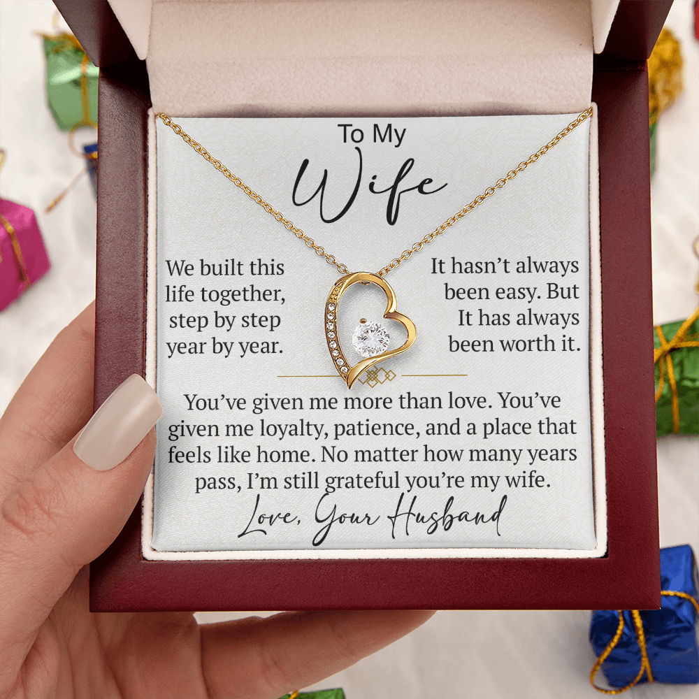 Forever Love Necklace Gift for Wife from Husband, To My Soulmate Wedding Anniversary Gift, Surprise Your Lover Gift on Special Occasions