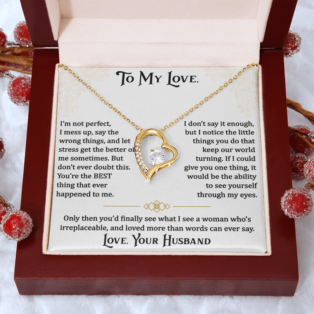 Gifts for Love, Forever Love Necklace for Wife From Husband, Anniversary Jewelry, Christmas Birthday for Her
