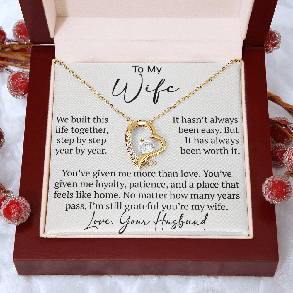 Forever Love Necklace Gift for Wife from Husband, To My Soulmate Wedding Anniversary Gift, Surprise Your Lover Gift on Special Occasions