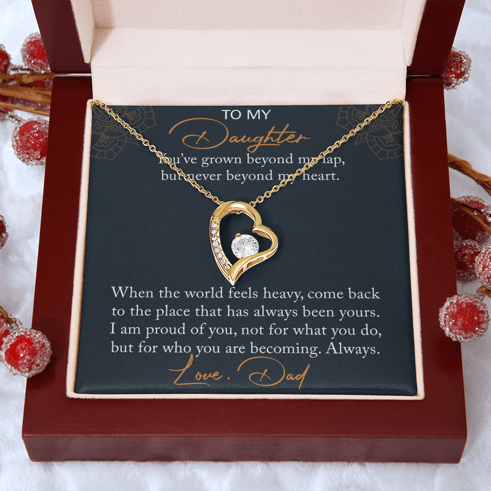 Dad To Daughter Necklace Heartfelt Birthday Gift For Adult Daughter Graduation Jewelry Wedding Keepsake Present