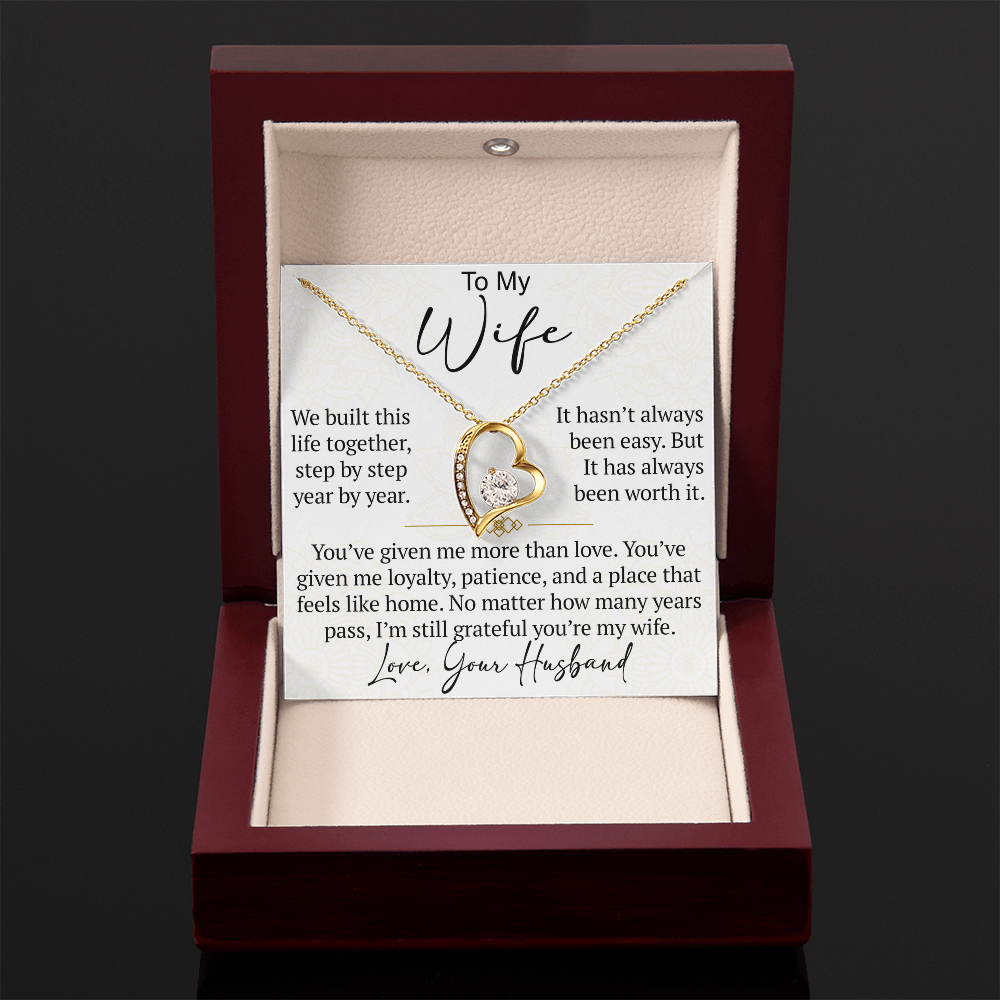 Forever Love Necklace Gift for Wife from Husband, To My Soulmate Wedding Anniversary Gift, Surprise Your Lover Gift on Special Occasions