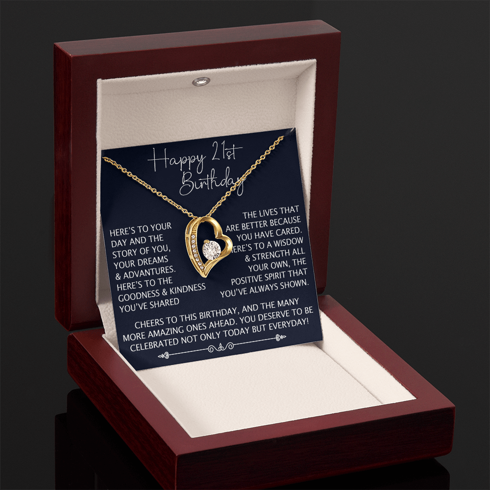 Happy Birthday to Your Daughter, Unique Forever Love Necklace Family Member Gift for Birthday Wedding Graduation Christmas