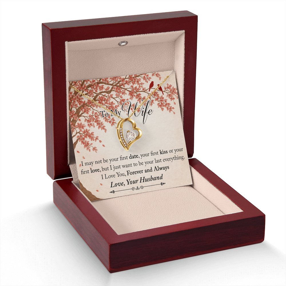 To My Wife Forever Love Necklace from Husband, Meaningful Gift for Soulmate, Partner. The Unique Present for Birthday, Wedding Anniversary, X-mas or any Special Occasion.