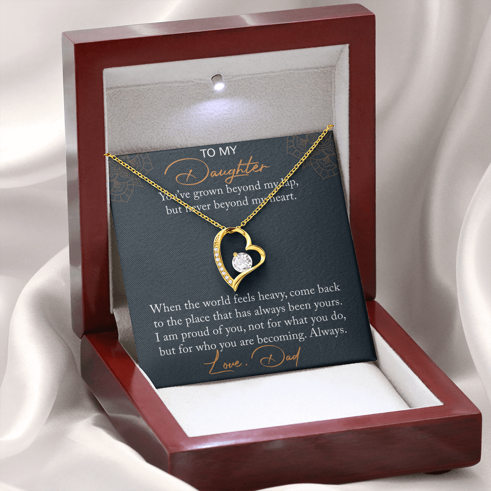 Dad To Daughter Necklace Heartfelt Birthday Gift For Adult Daughter Graduation Jewelry Wedding Keepsake Present