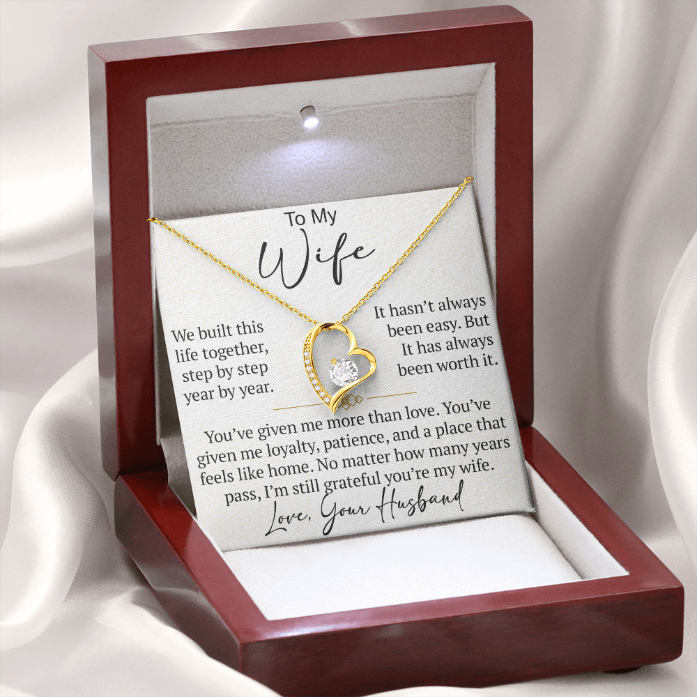 Forever Love Necklace Gift for Wife from Husband, To My Soulmate Wedding Anniversary Gift, Surprise Your Lover Gift on Special Occasions