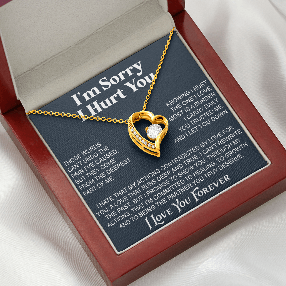 Apology Gift For Her - Forever Love Necklace - I'm Sorry I Hurt You