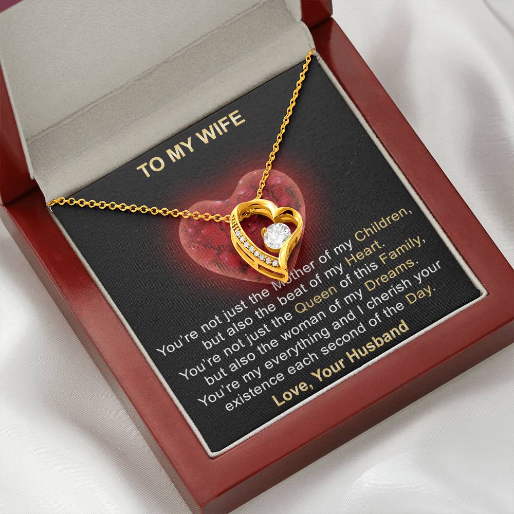 Surprise Your Wife Trending Gifts - Mother of My Children Forever Love Heart Necklace for Soulmate, Birthday, Christmas or any Special Occasion
