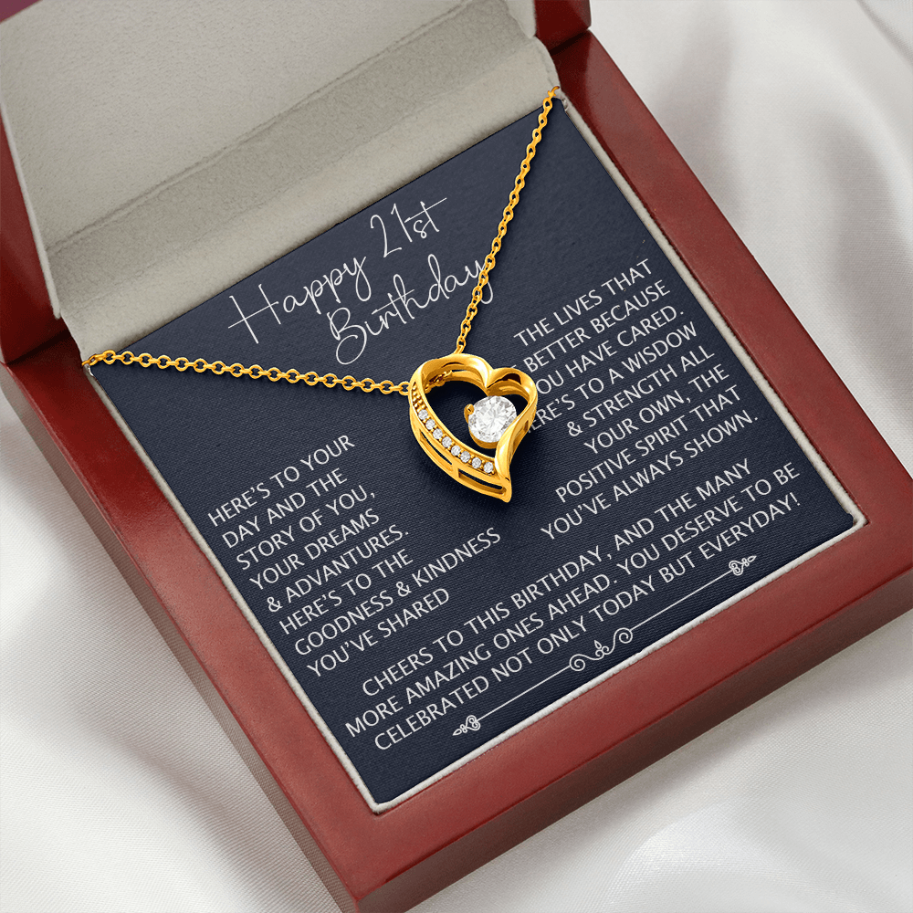 Happy Birthday to Your Daughter, Unique Forever Love Necklace Family Member Gift for Birthday Wedding Graduation Christmas