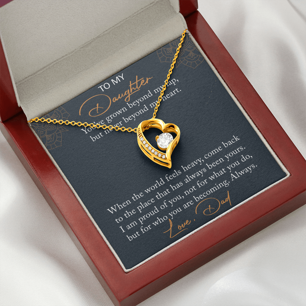 Dad To Daughter Necklace Heartfelt Birthday Gift For Adult Daughter Graduation Jewelry Wedding Keepsake Present