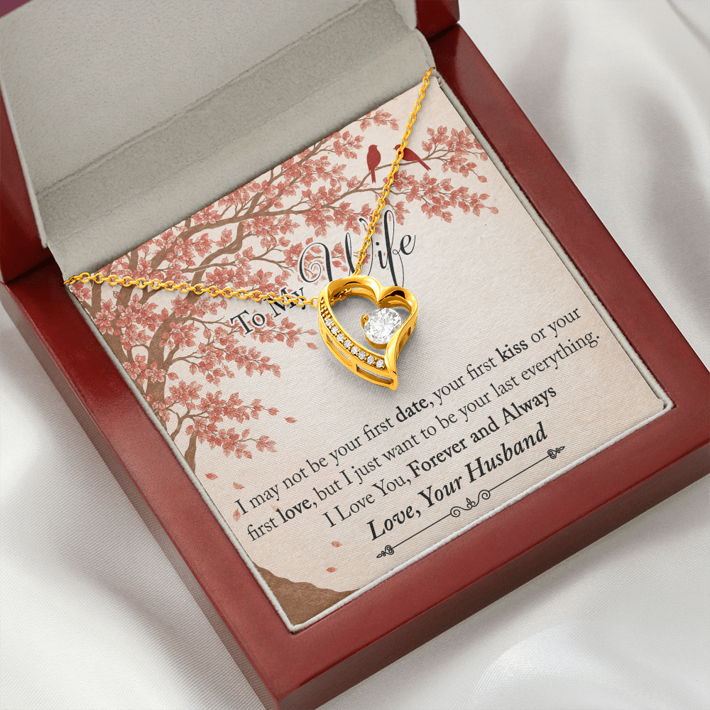 To My Wife Forever Love Necklace from Husband, Meaningful Gift for Soulmate, Partner. The Unique Present for Birthday, Wedding Anniversary, X-mas or any Special Occasion.
