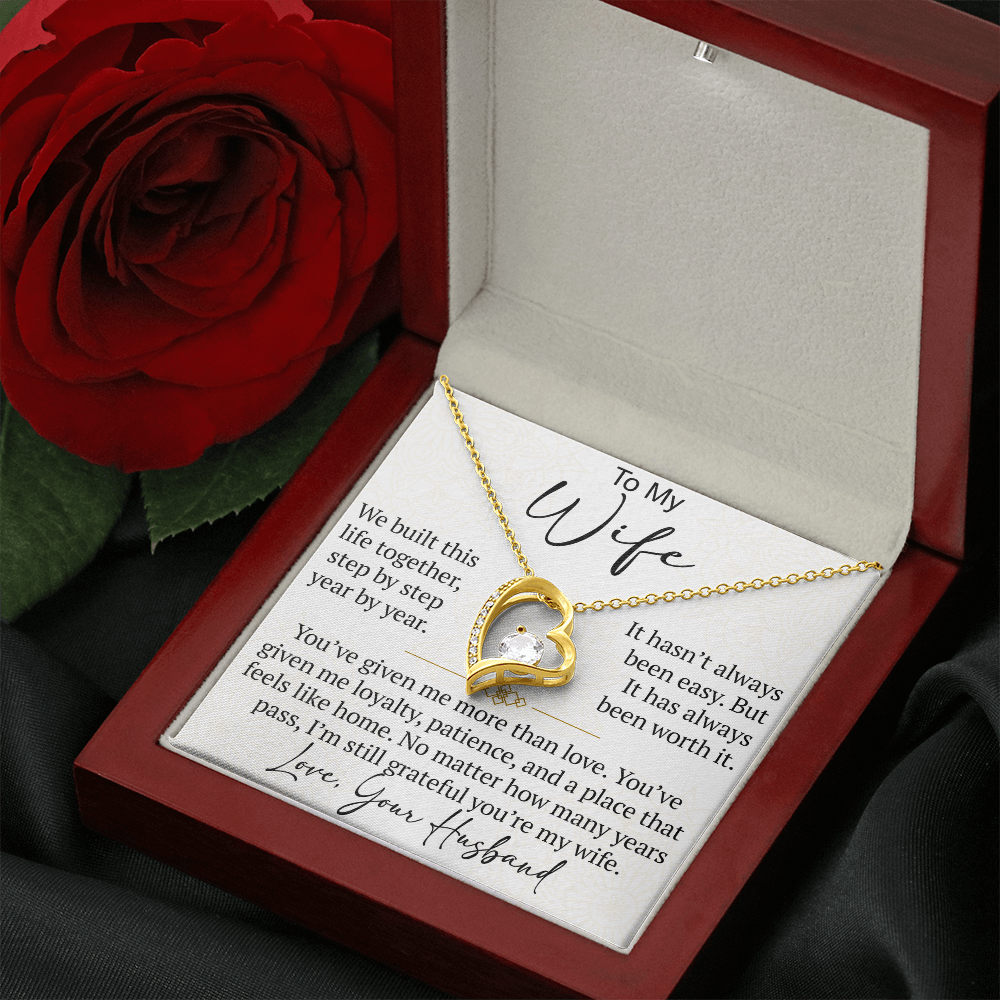 Forever Love Necklace Gift for Wife from Husband, To My Soulmate Wedding Anniversary Gift, Surprise Your Lover Gift on Special Occasions