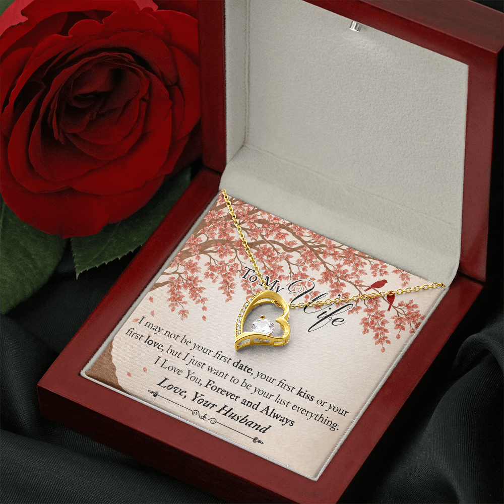 To My Wife Forever Love Necklace from Husband, Meaningful Gift for Soulmate, Partner. The Unique Present for Birthday, Wedding Anniversary, X-mas or any Special Occasion.