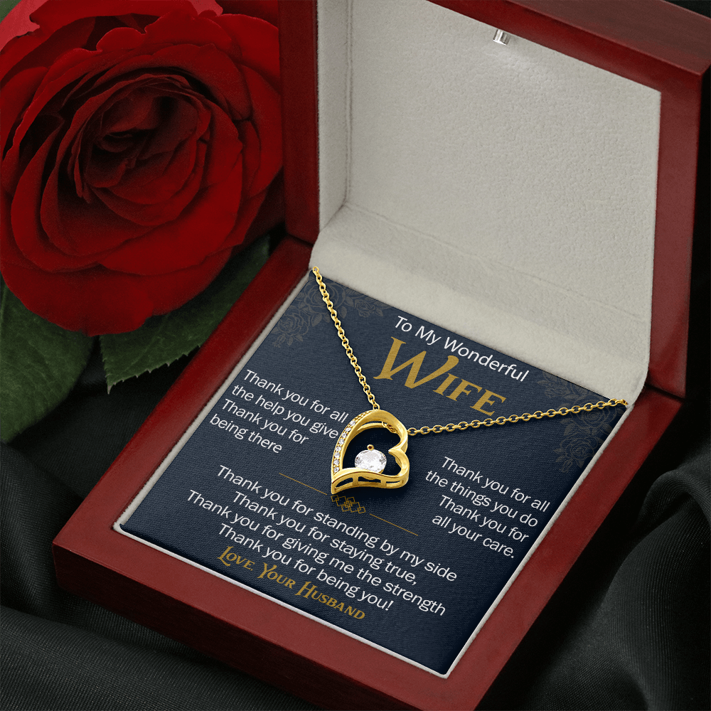 To My Wife Forever Love Necklace Meaningful Gift from Husband - Romantic Jewelry for Bride