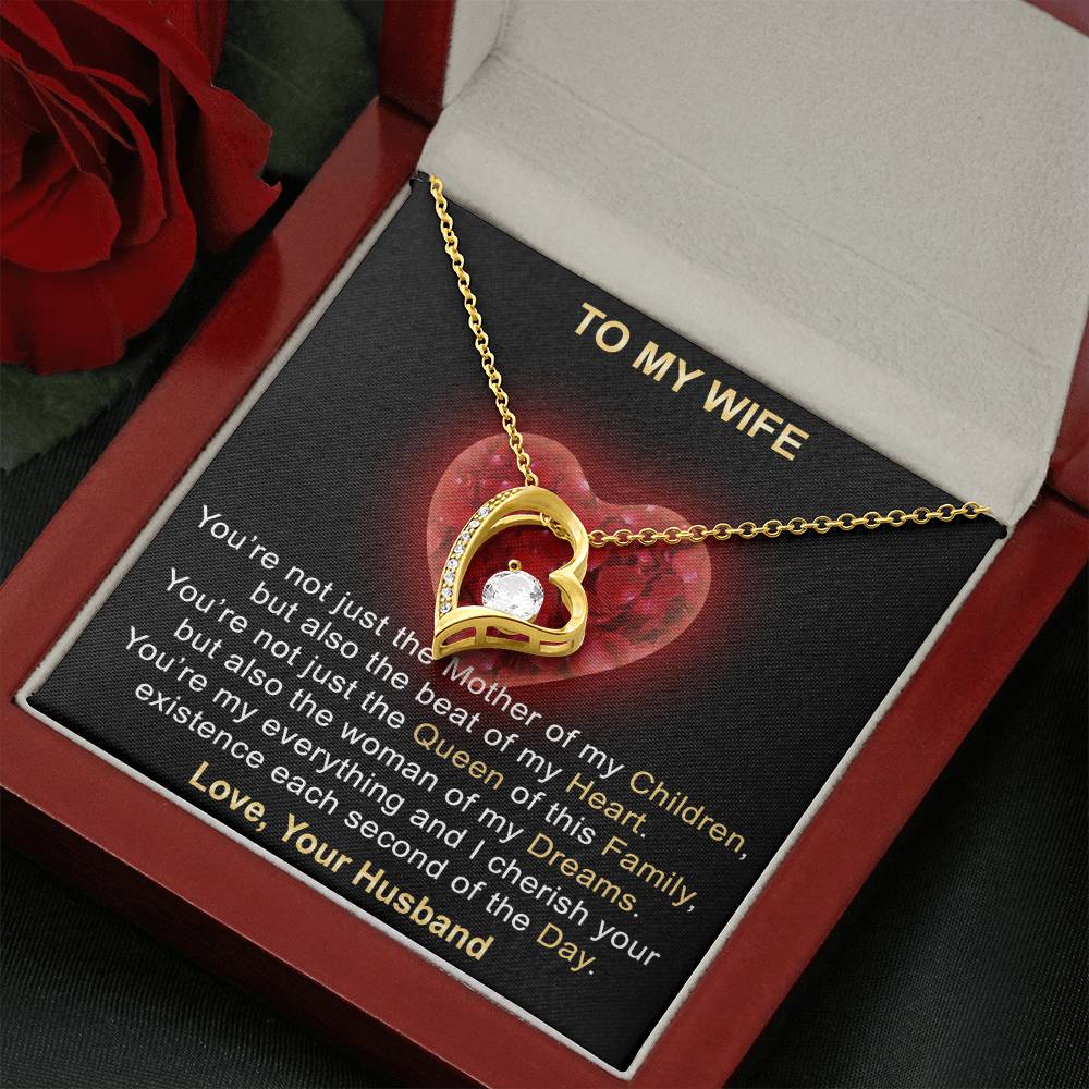 Surprise Your Wife Trending Gifts - Mother of My Children Forever Love Heart Necklace for Soulmate, Birthday, Christmas or any Special Occasion