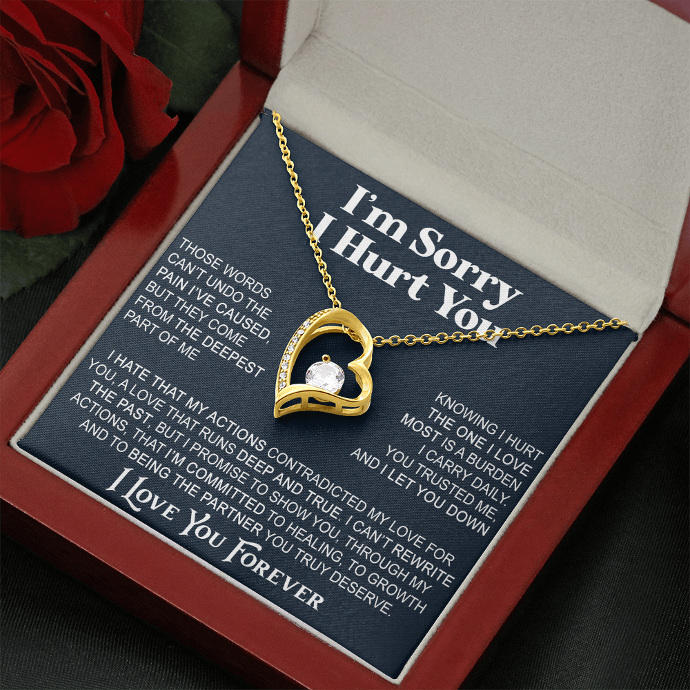 Apology Gift For Her - Forever Love Necklace - I'm Sorry I Hurt You