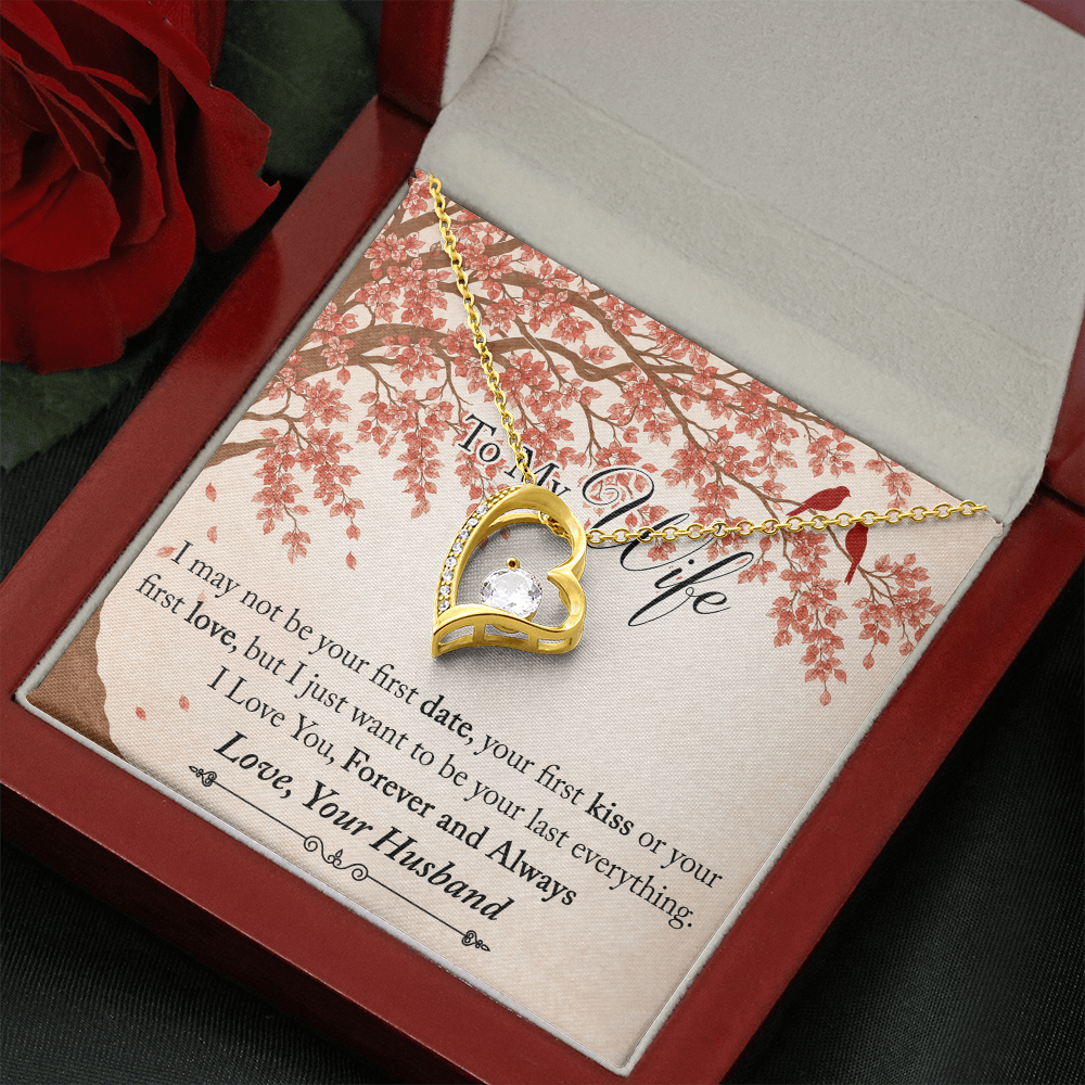 To My Wife Forever Love Necklace from Husband, Meaningful Gift for Soulmate, Partner. The Unique Present for Birthday, Wedding Anniversary, X-mas or any Special Occasion.