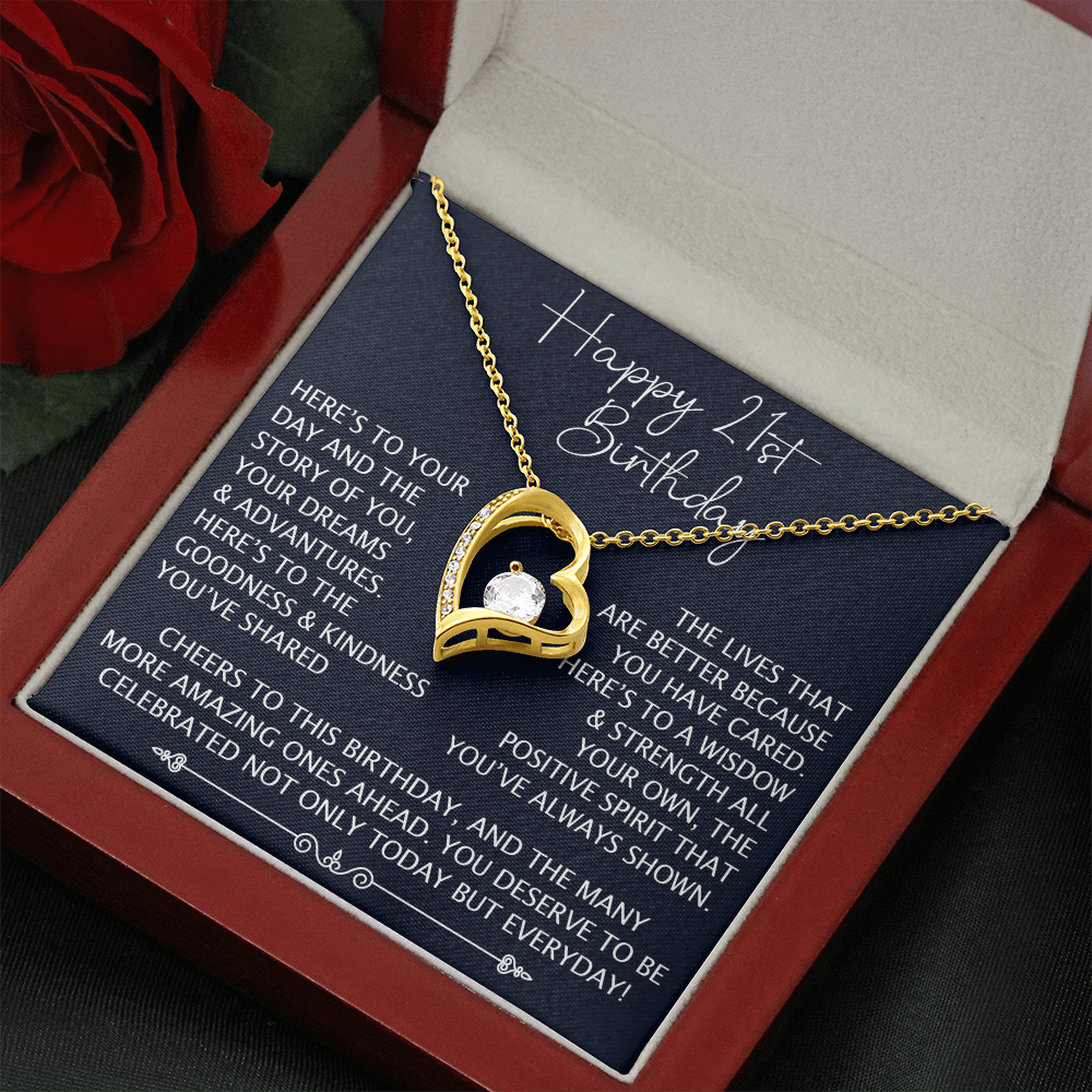 Happy Birthday to Your Daughter, Unique Forever Love Necklace Family Member Gift for Birthday Wedding Graduation Christmas