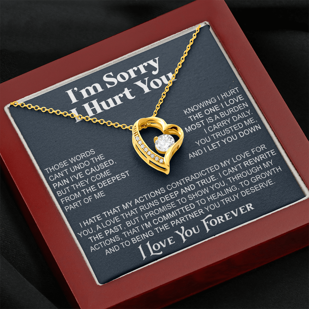 Apology Gift For Her - Forever Love Necklace - I'm Sorry I Hurt You