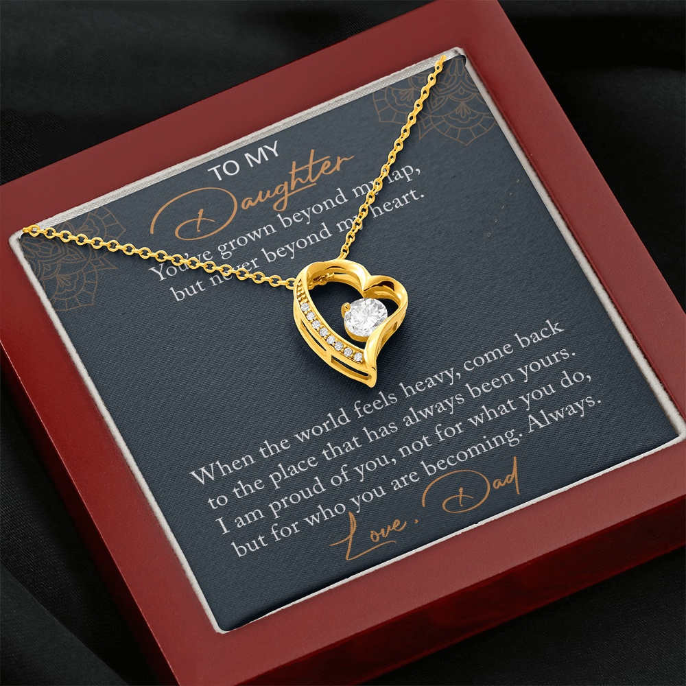 Dad To Daughter Necklace Heartfelt Birthday Gift For Adult Daughter Graduation Jewelry Wedding Keepsake Present