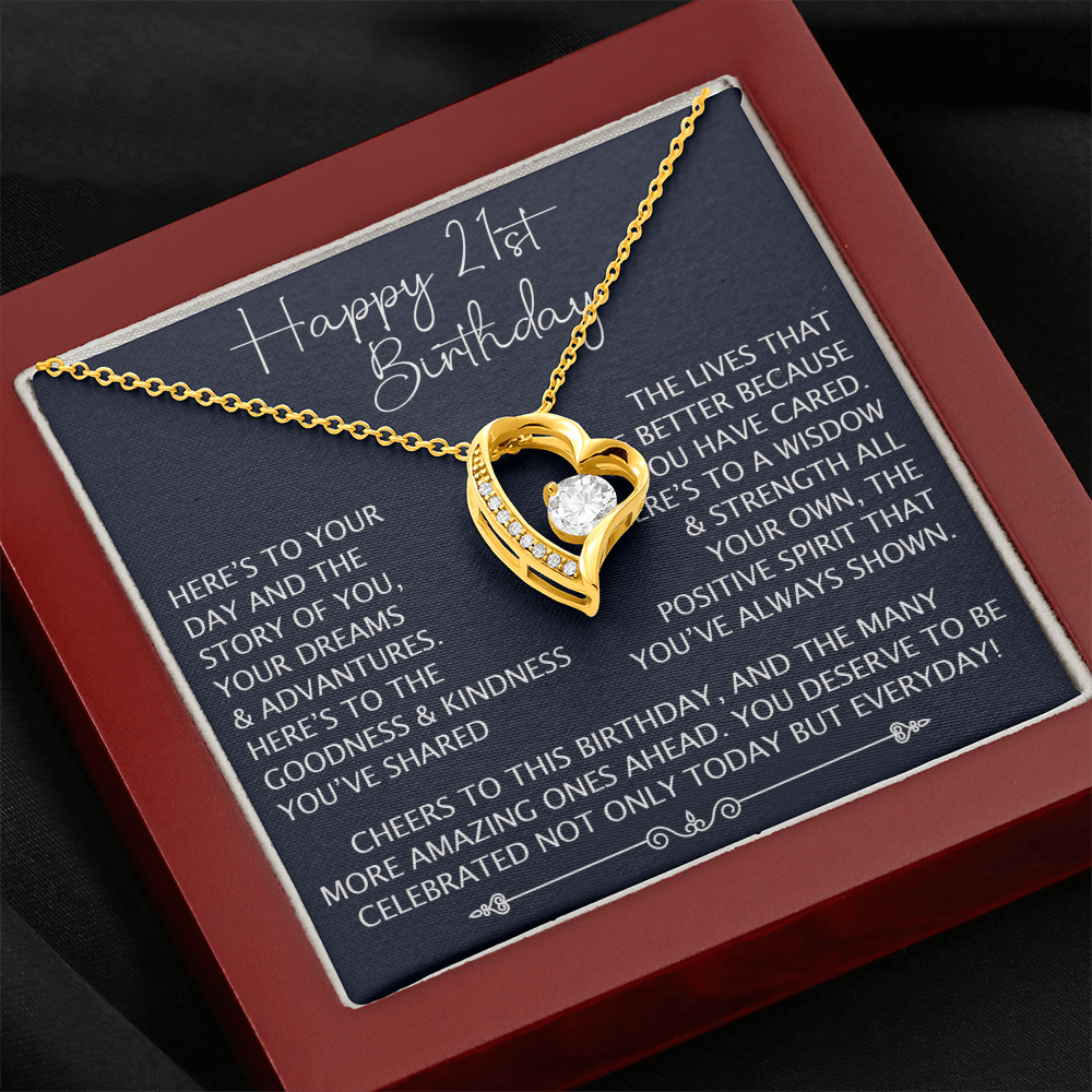 Happy Birthday to Your Daughter, Unique Forever Love Necklace Family Member Gift for Birthday Wedding Graduation Christmas