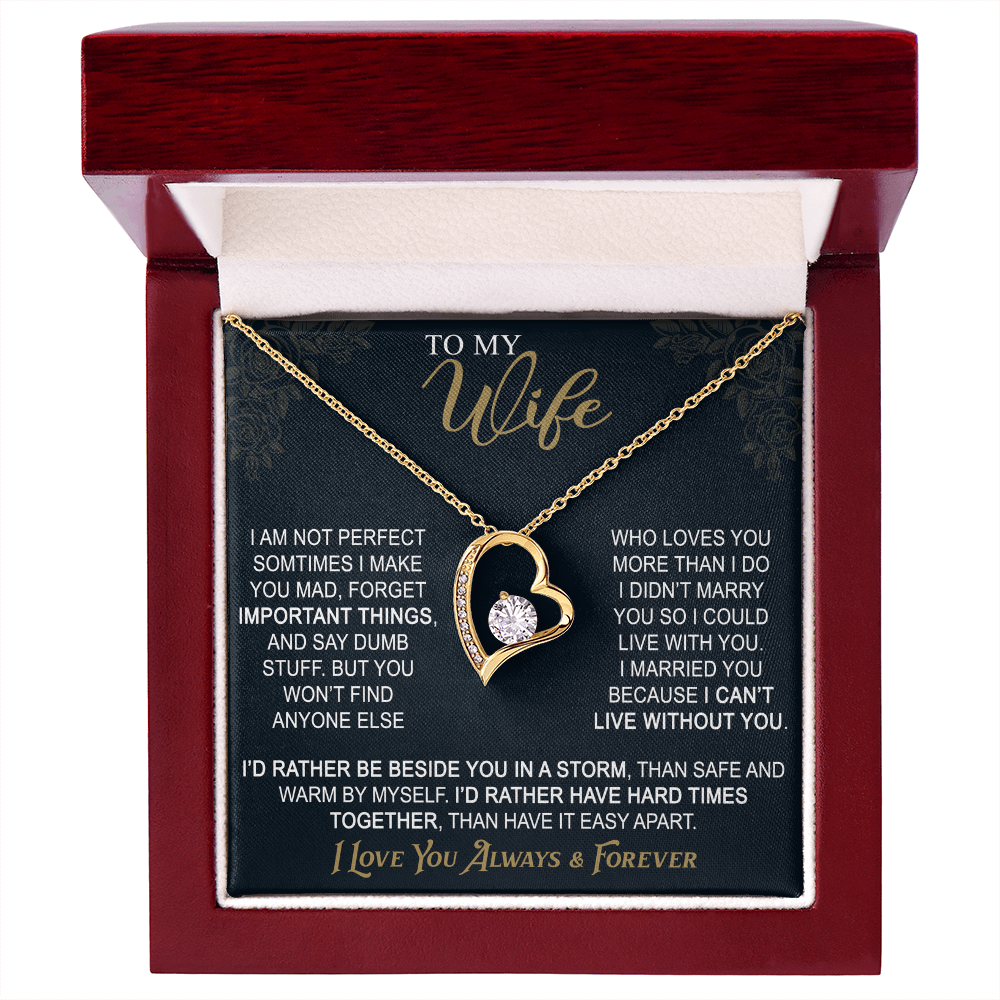 To My Wife Forever Love Necklace From Husband, Wife Gift Necklace For Women Necklace For Wife