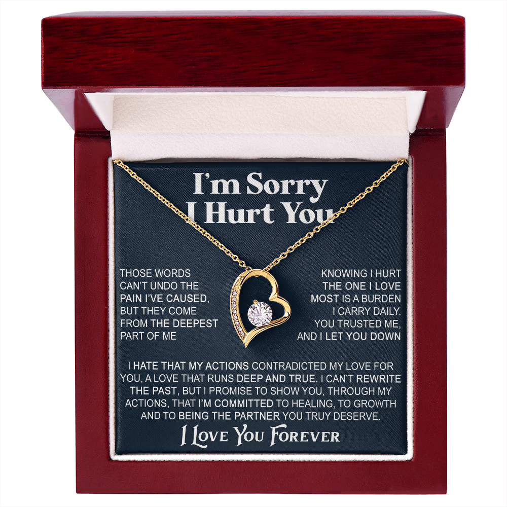Apology Gift For Her - Forever Love Necklace - I'm Sorry I Hurt You