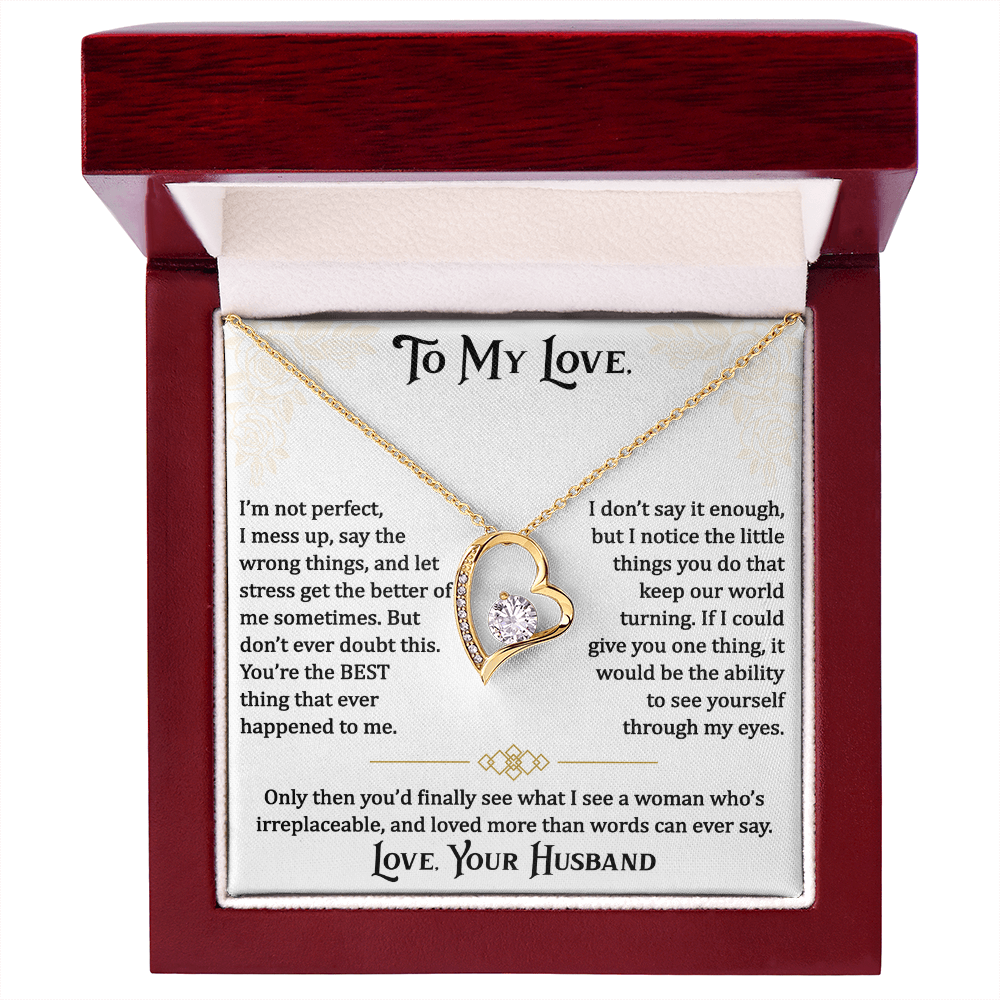 Gifts for Love, Forever Love Necklace for Wife From Husband, Anniversary Jewelry, Christmas Birthday for Her