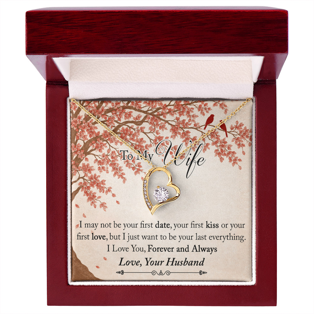 To My Wife Forever Love Necklace from Husband, Meaningful Gift for Soulmate, Partner. The Unique Present for Birthday, Wedding Anniversary, X-mas or any Special Occasion.