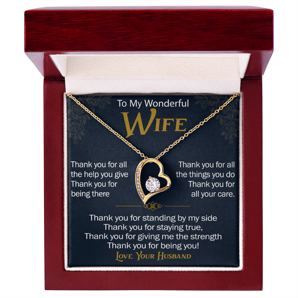 To My Wife Forever Love Necklace Meaningful Gift from Husband - Romantic Jewelry for Bride