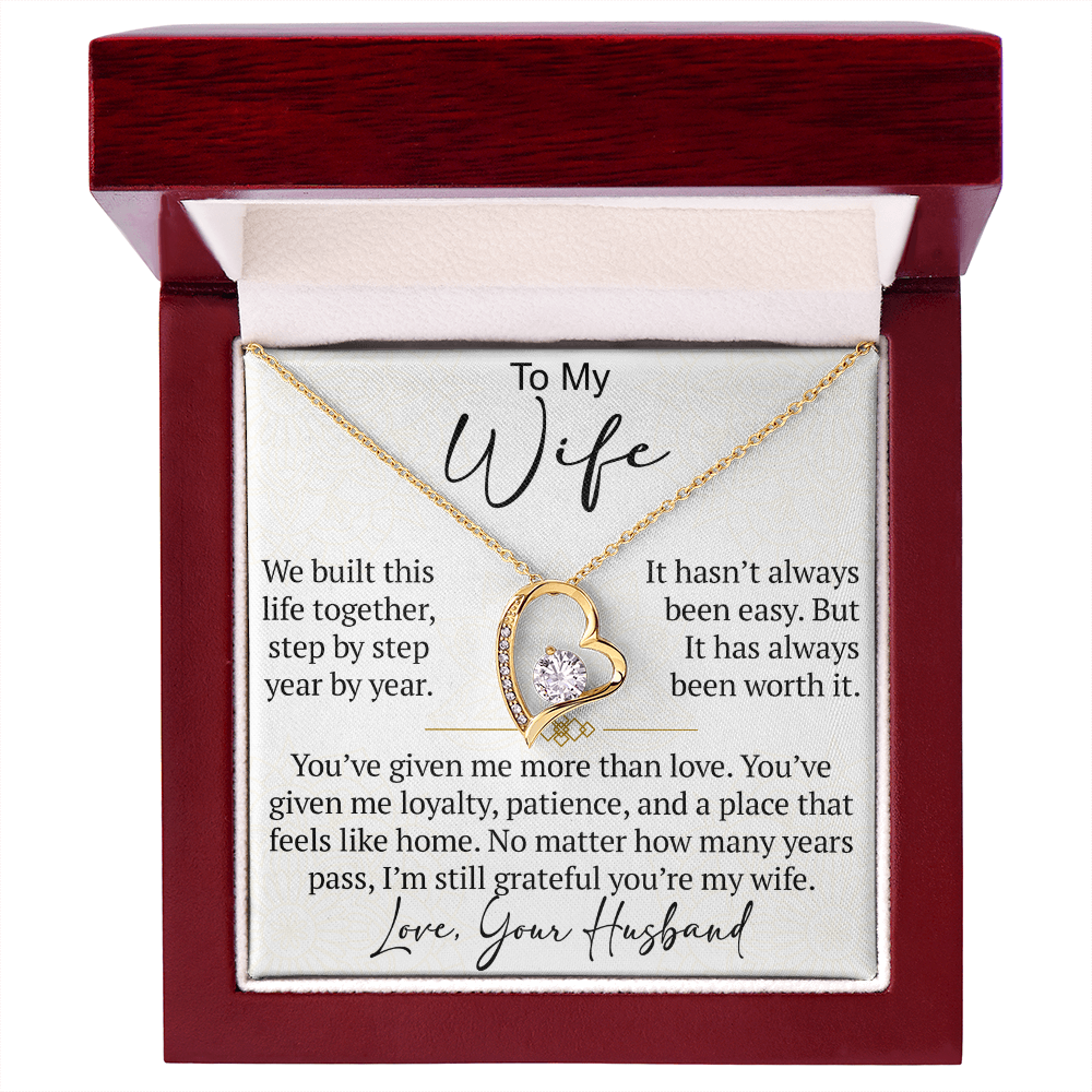 Forever Love Necklace Gift for Wife from Husband, To My Soulmate Wedding Anniversary Gift, Surprise Your Lover Gift on Special Occasions