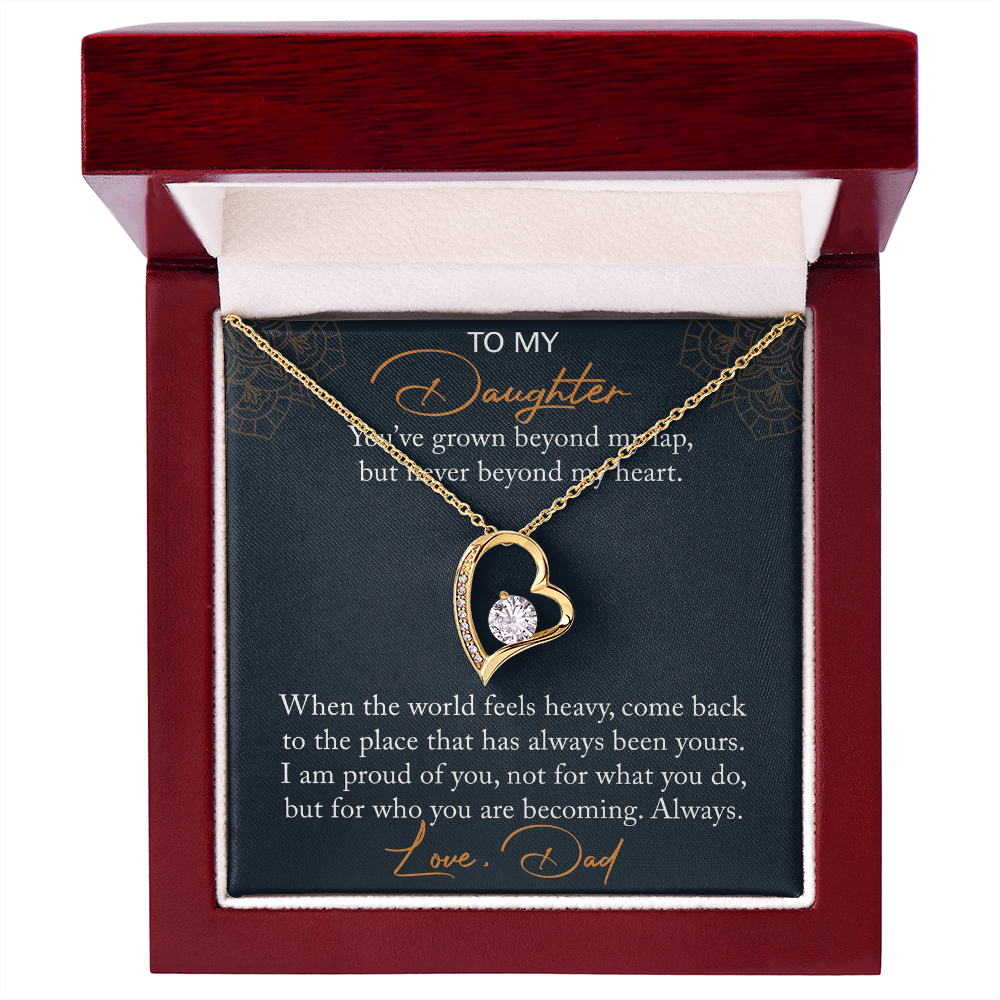 Dad To Daughter Necklace Heartfelt Birthday Gift For Adult Daughter Graduation Jewelry Wedding Keepsake Present