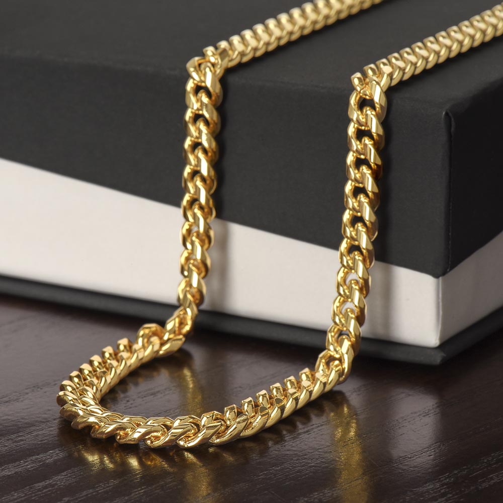 To My Grandson Keepsake Gift Sentimental Present Cuban Link 18" Chain Necklace (133998548169)