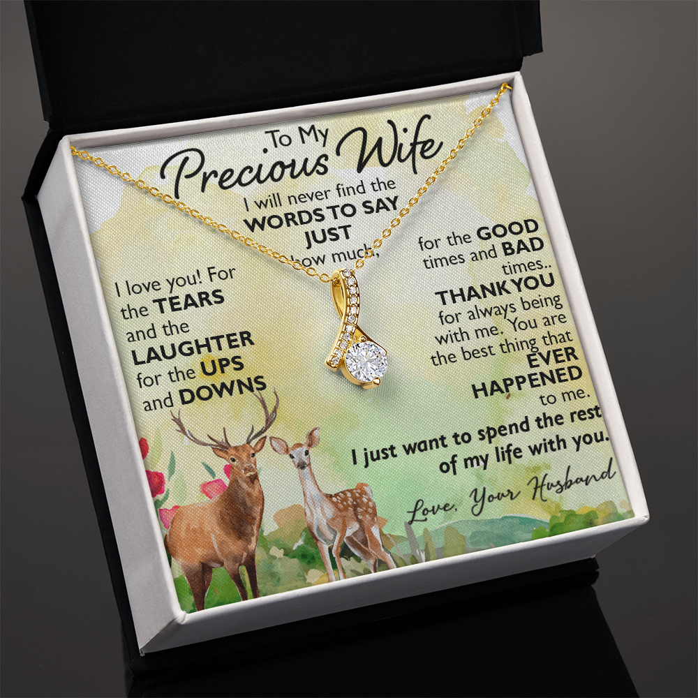 To My Precious Wife Alluring Necklace Upcoming Birthday Gift for Bride, Soulmate (134204584692)