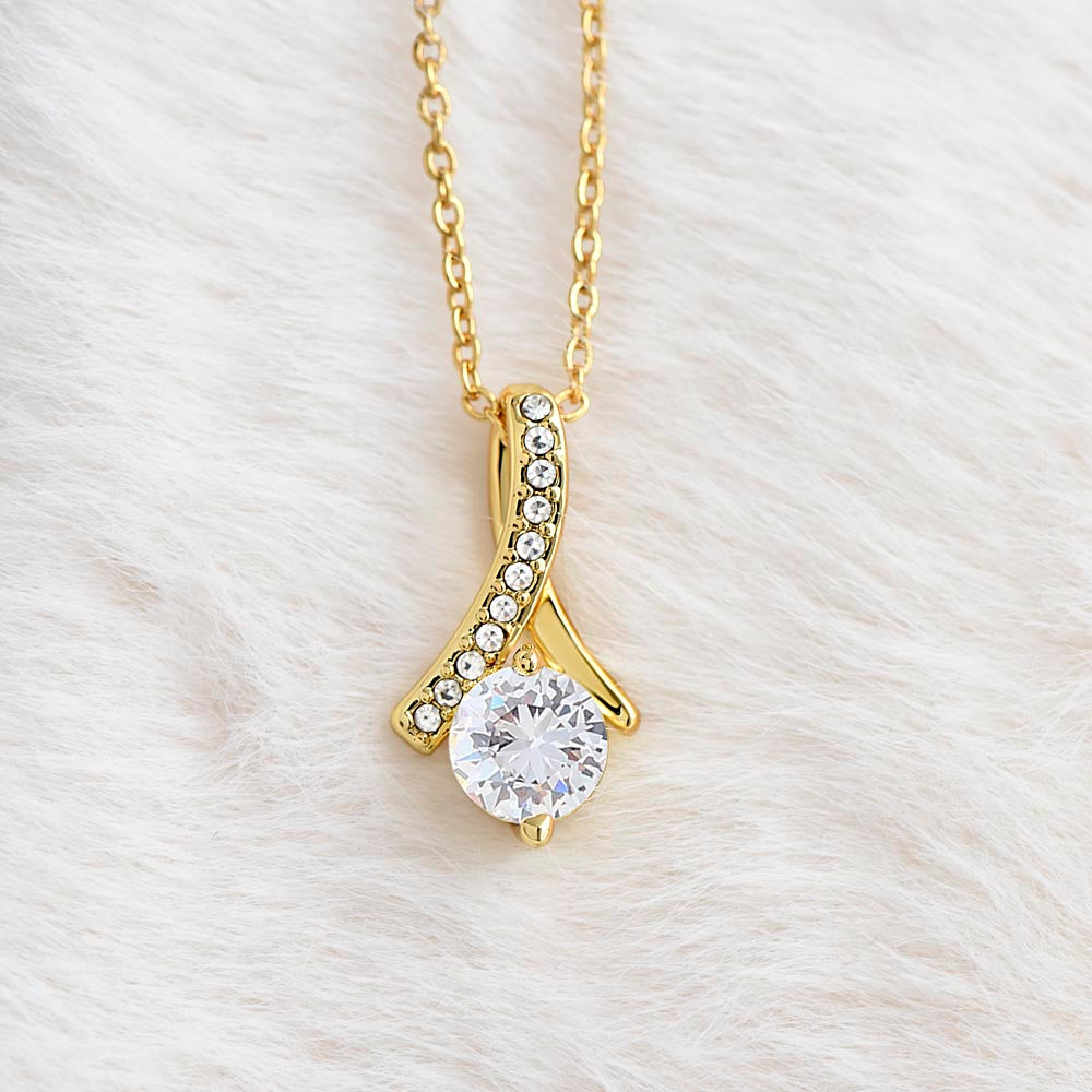 Proud Dad to Daughter Alluring Beauty Necklace - Unique Gift for Your Little Girl at Birthday, Christmas, Back to School, Graduation or any Special Occasion