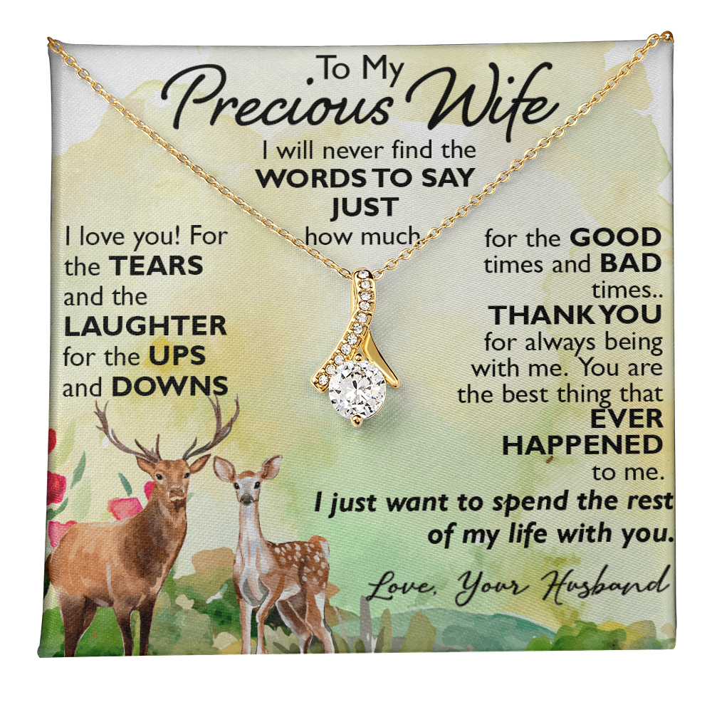 To My Precious Wife Alluring Necklace Upcoming Birthday Gift for Bride, Soulmate (134204584692)
