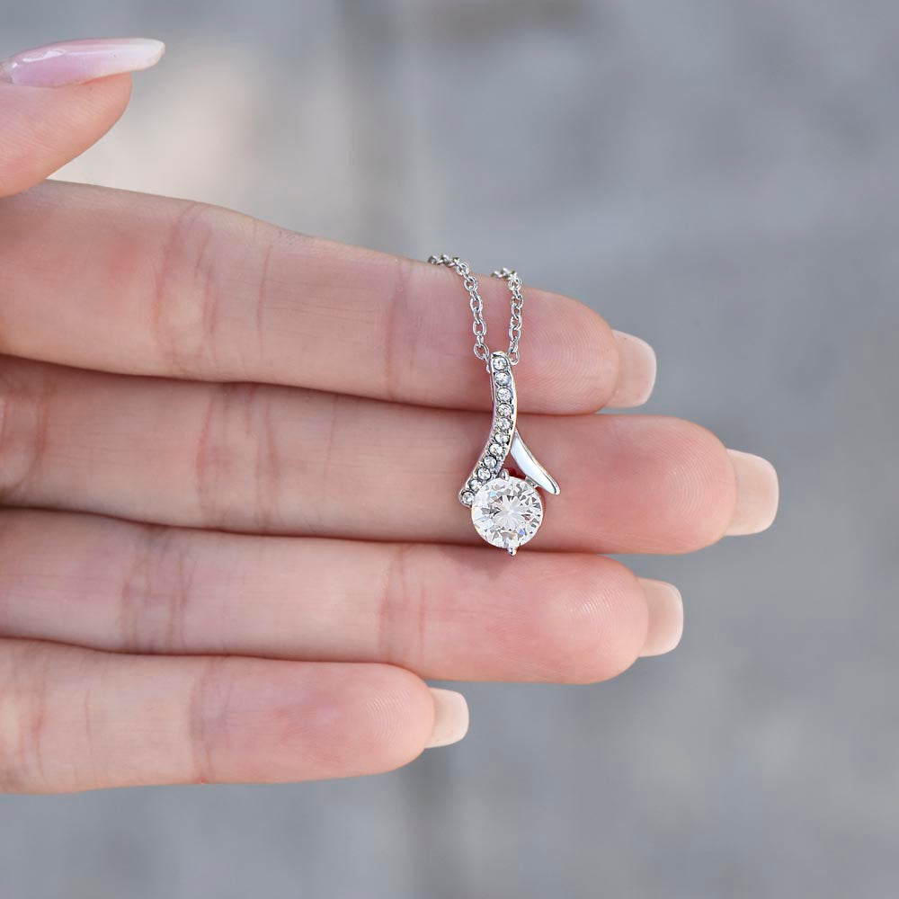 To My Daughter Gift from Dad - Alluring Ribbon Necklace for Your Princess, Little Girl Present - Birthday Gift