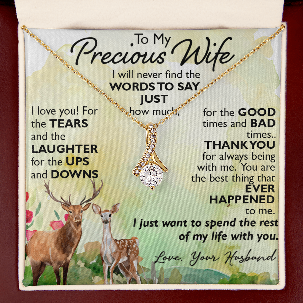 To My Precious Wife Alluring Necklace Upcoming Birthday Gift for Bride, Soulmate (134204584692)