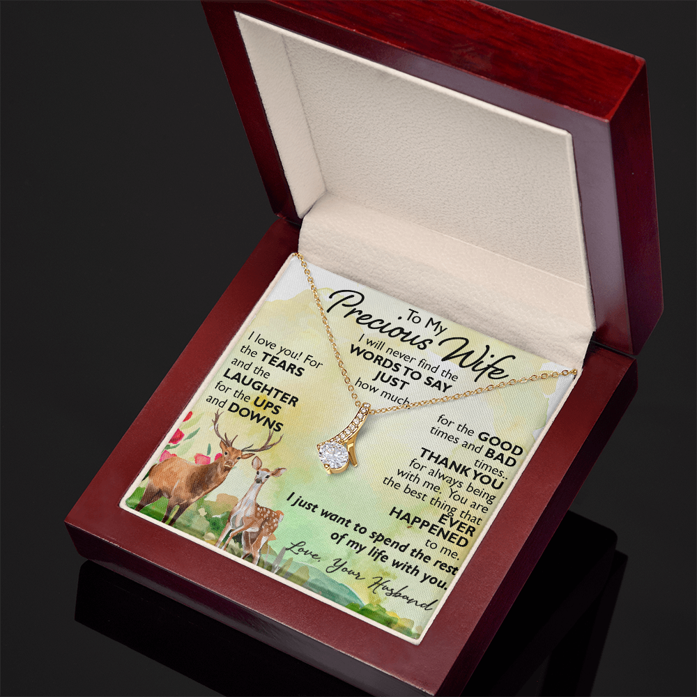 To My Precious Wife Alluring Necklace Upcoming Birthday Gift for Bride, Soulmate (134204584692)
