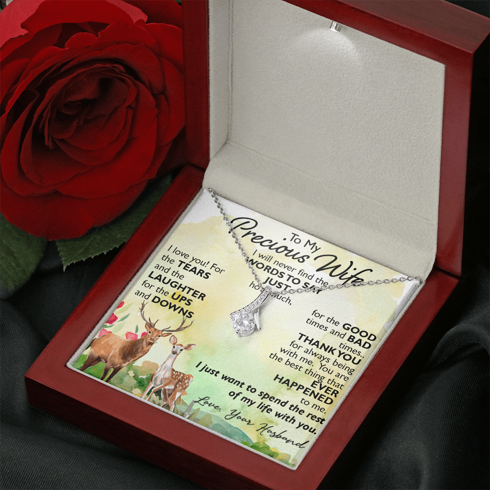 To My Precious Wife Alluring Necklace Upcoming Birthday Gift for Bride, Soulmate (134204584692)