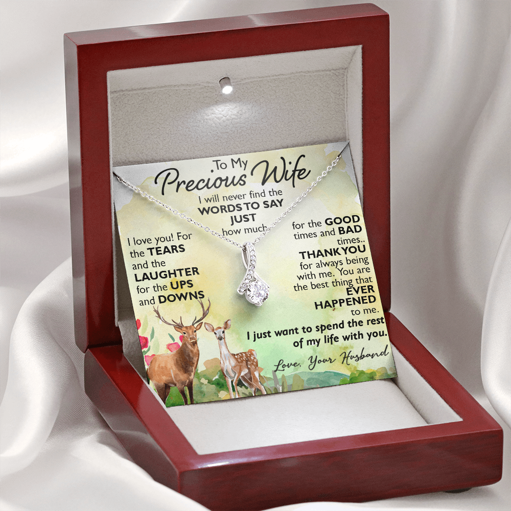 To My Precious Wife Alluring Necklace Upcoming Birthday Gift for Bride, Soulmate (134204584692)