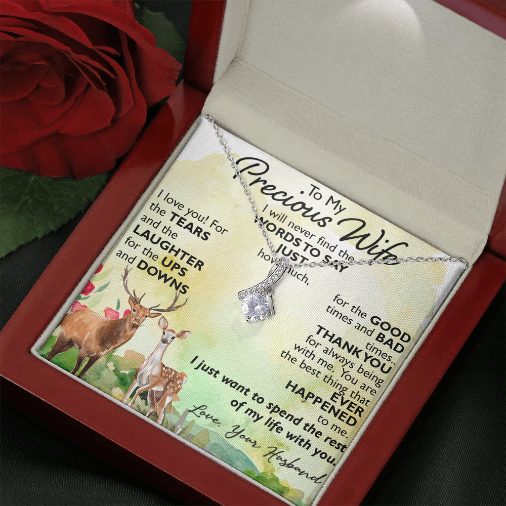 To My Precious Wife Alluring Necklace Upcoming Birthday Gift for Bride, Soulmate (134204584692)